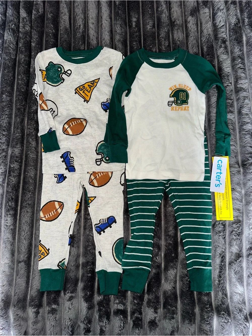 Carters baby boy football pajamas